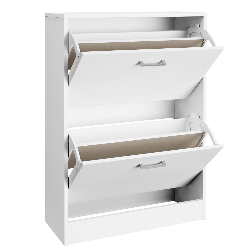 Ayre White Two Tier Shoe Cabinet