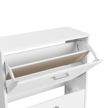 Ayre White Two Tier Shoe Cabinet
