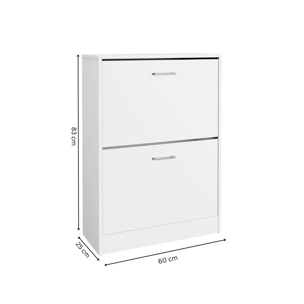 Ayre White Two Tier Shoe Cabinet