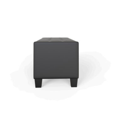 Roma Black PU Ottoman Bench