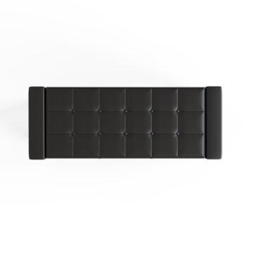 Roma Black PU Ottoman Bench