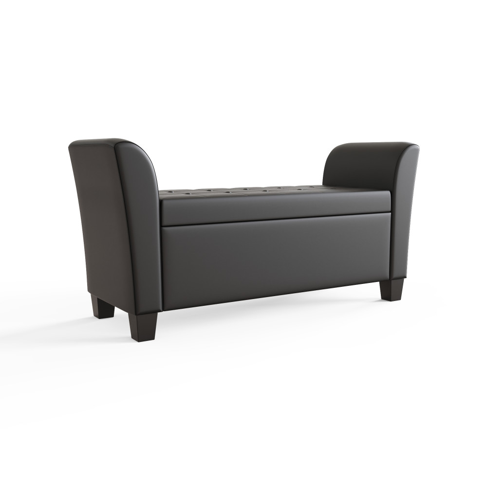 Roma Black PU Window Seat