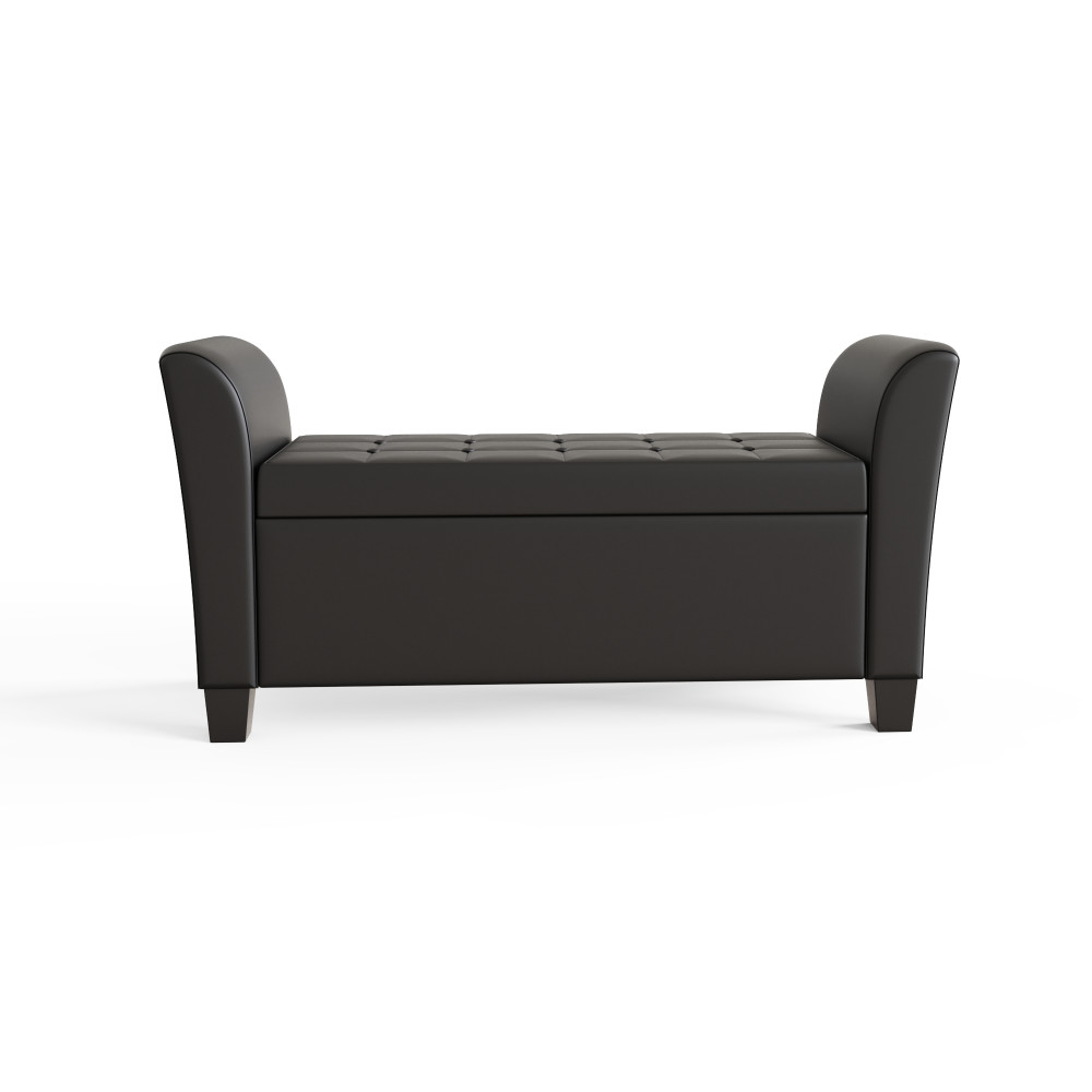 Roma Black PU Window Seat