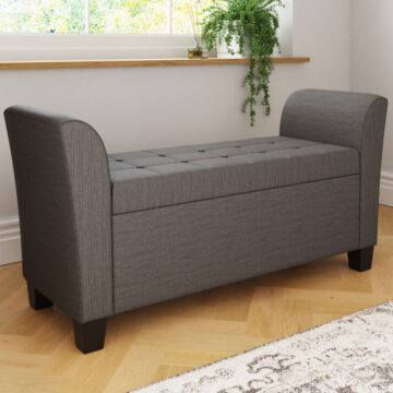 Roma Charcoal Grey Window Seat