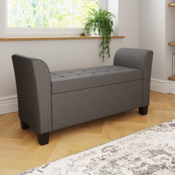 Roma Charcoal Grey Window Seat