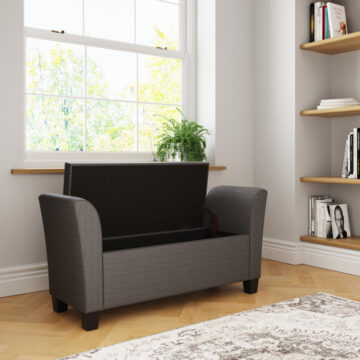 Roma Charcoal Grey Window Seat