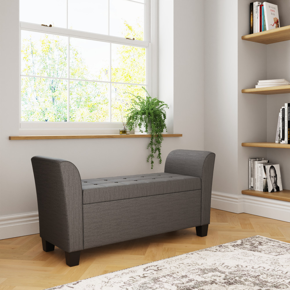 Roma Charcoal Grey Window Seat