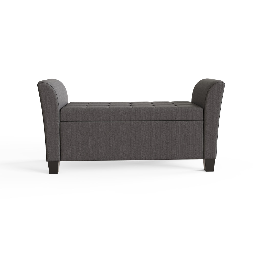 Roma Charcoal Grey Window Seat