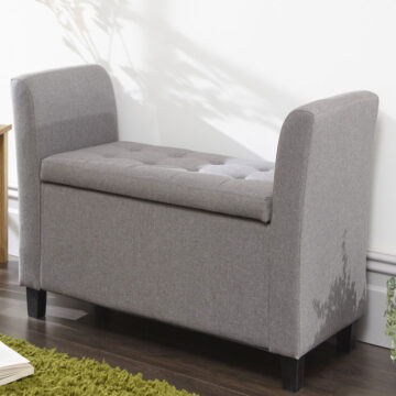 Roma Grey Fabric Window Seat