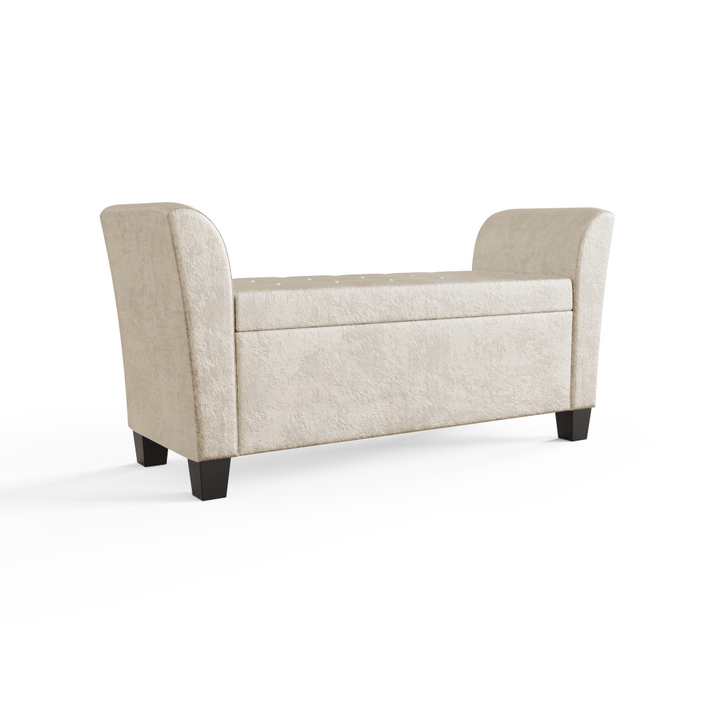 Roma Oyster Crushed Velvet Window Seat