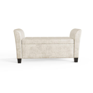 Roma Oyster Crushed Velvet Window Seat