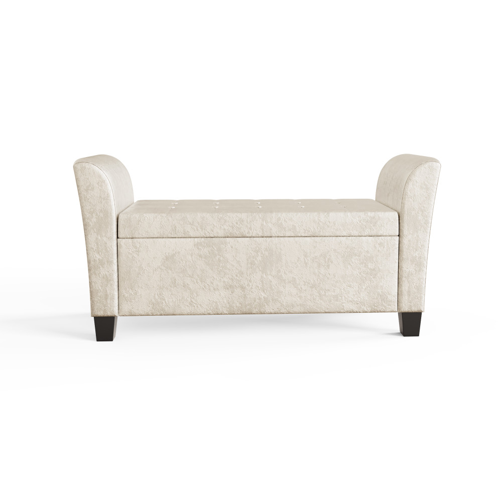 Roma Oyster Crushed Velvet Window Seat