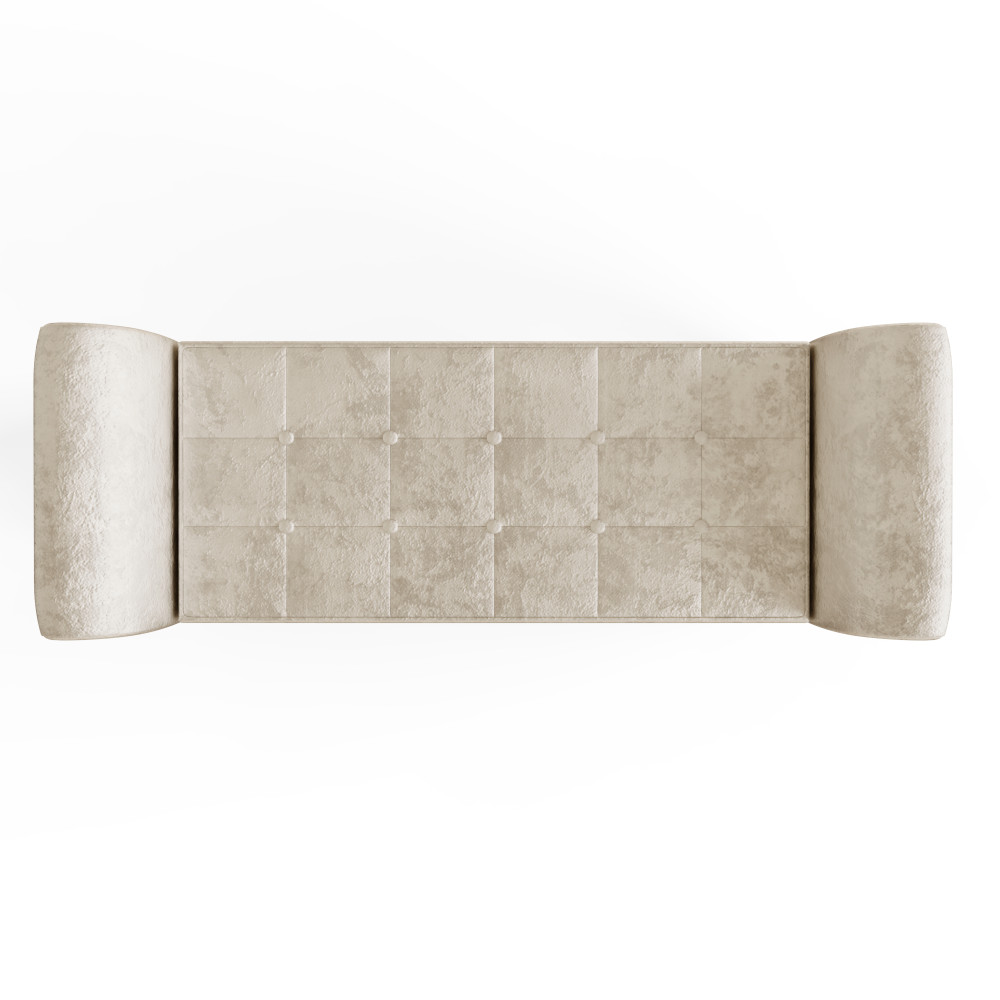 Roma Oyster Crushed Velvet Window Seat