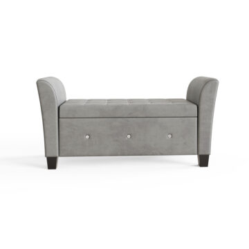 Silver Roma Diamante Window Seat | Grey Chenille | Clearance