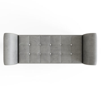 Silver Roma Diamante Window Seat | Grey Chenille | Clearance