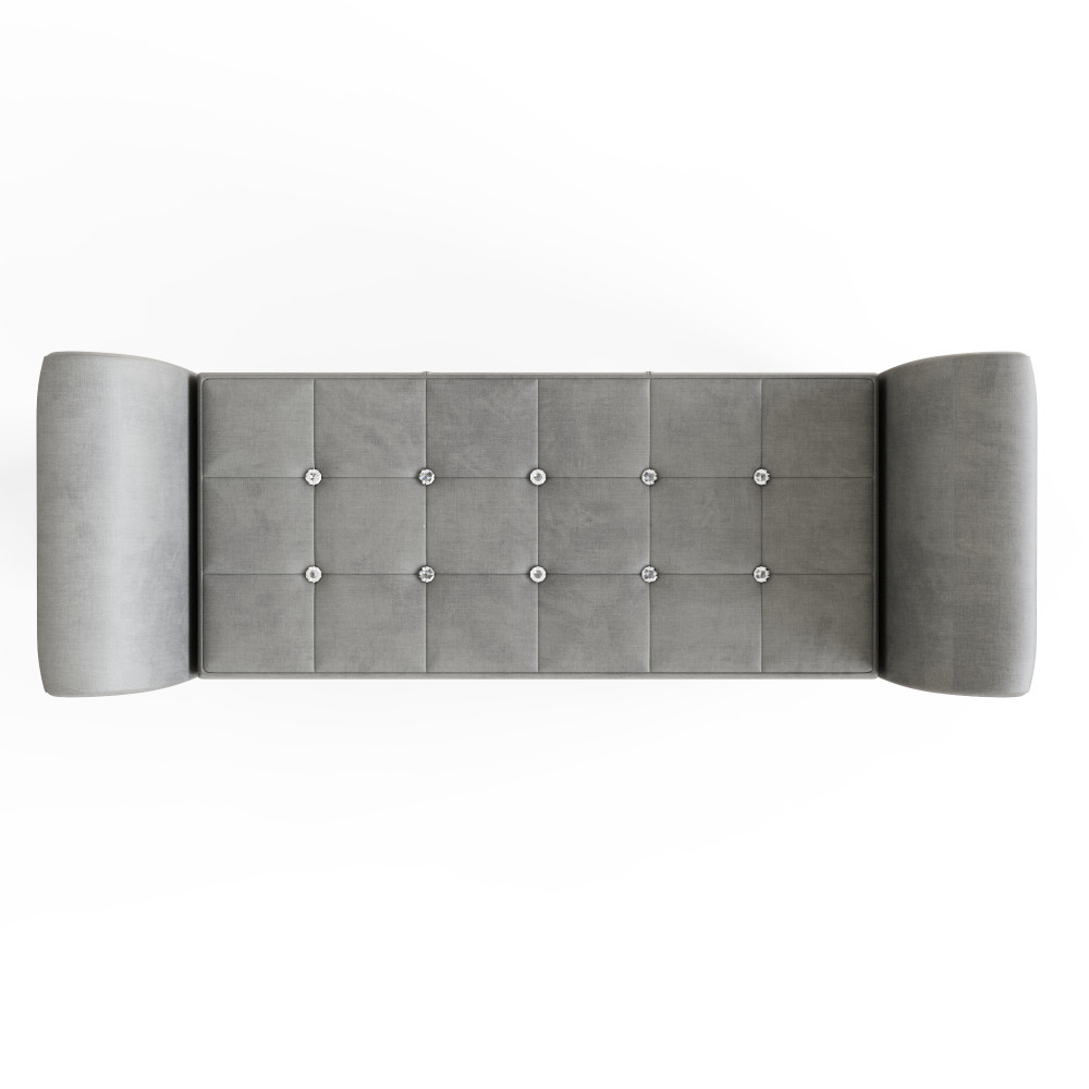 Silver Roma Diamante Window Seat | Grey Chenille | Clearance