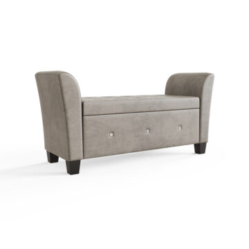 Roma Silver Chenille Diamante Window Seat