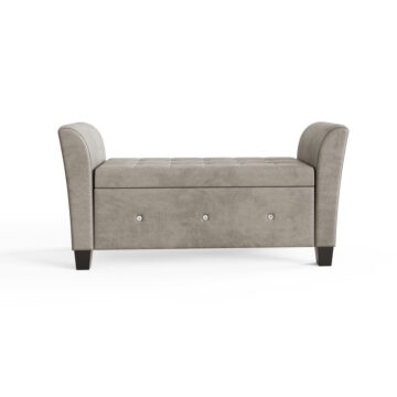 Roma Silver Chenille Diamante Window Seat