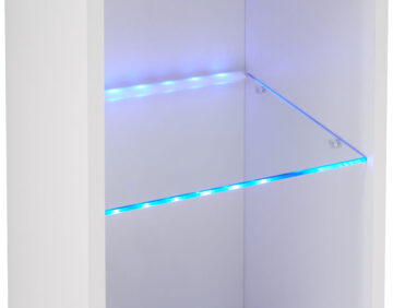 Lugo White Tall Shelf Unit | LEDs