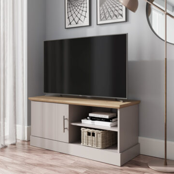 Oban Small TV Unit | Grey | Self Assembly