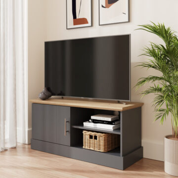 Oban Small TV Unit | Slate Blue | Self Assembly