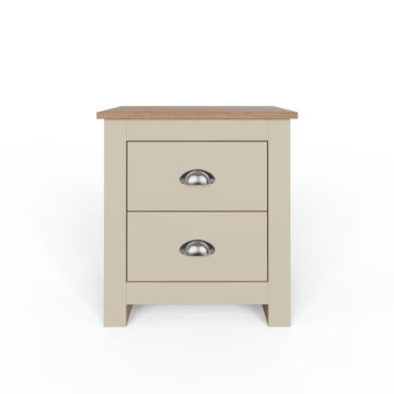 Fife Cream 2 Drawer Bedside Cabinet