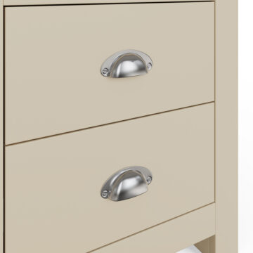 Fife Cream 2 Drawer Bedside Cabinet