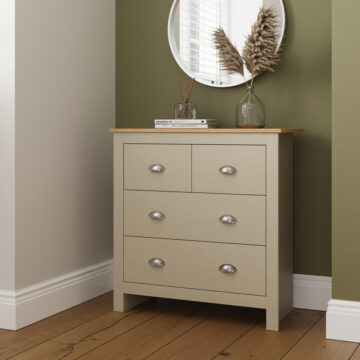 Fife Cream 2+2 Chest of Drawers | Cream | Self Assembly