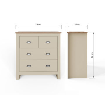 Fife Cream 2 Over 2 Chest of Drawers