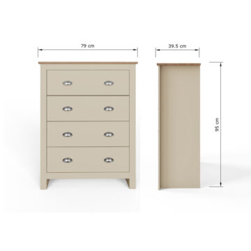 Fife Cream 4 Piece Bedroom Set