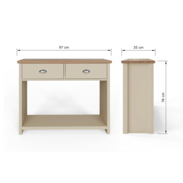 Fife Cream 2 Drawer Console Table