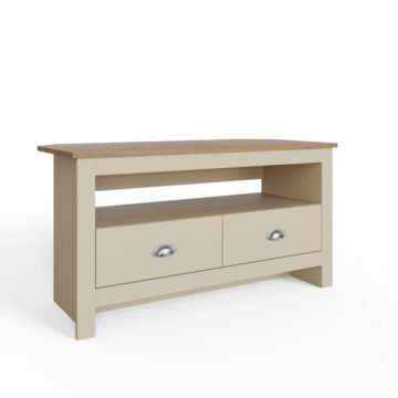 Fife Cream 2 Drawer Corner TV Unit 95cm