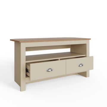 Fife Cream 2 Drawer Corner TV Unit 95cm