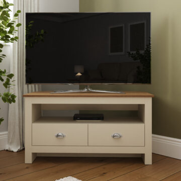 Fife Cream 2 Drawer Corner TV Unit 95cm