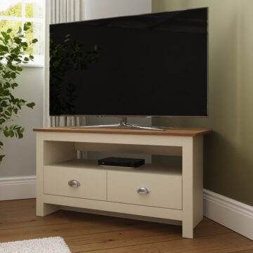 Fife Cream Corner TV Unit | Cream | Self Assembly