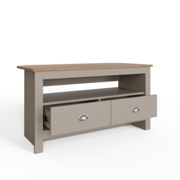 Fife Grey 2 Drawer Corner TV Unit 95cm