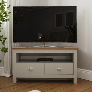Fife Grey 2 Drawer Corner TV Unit 95cm