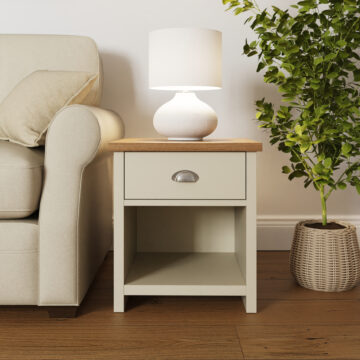 Fife Cream 1 Drawer Lamp Table | Bedside Table