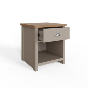 Fife Grey 1 Drawer Lamp Table | Bedside Table