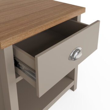 Fife Grey 1 Drawer Lamp Table | Bedside Table