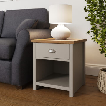 Fife Grey Lamp Table | Grey | Bedside Table | Self Assembly
