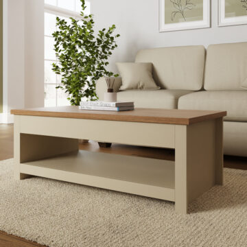 Fife Cream Lift Up Coffee Table | Cream | Self Assembly