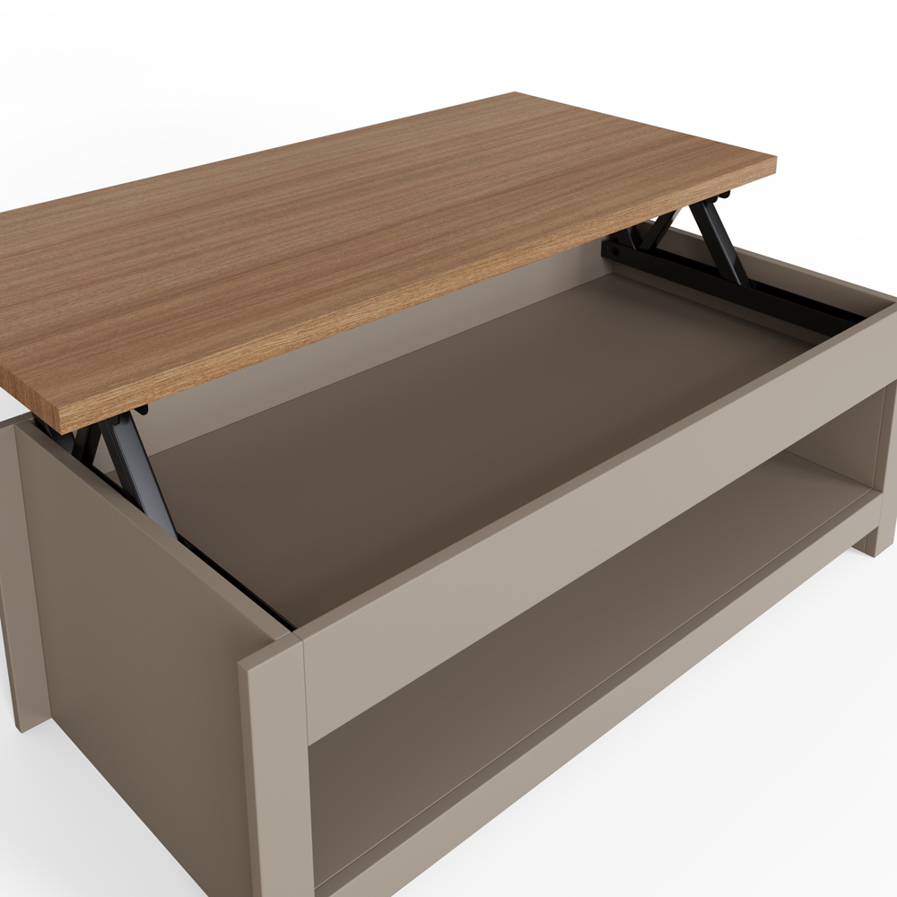 Fife Grey Lift Up Coffee Table | Grey | Oak World