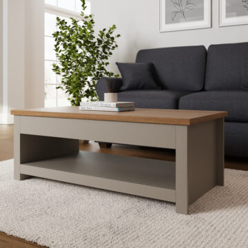 Fife Grey Lift Up Coffee Table | Grey | Self Assembly