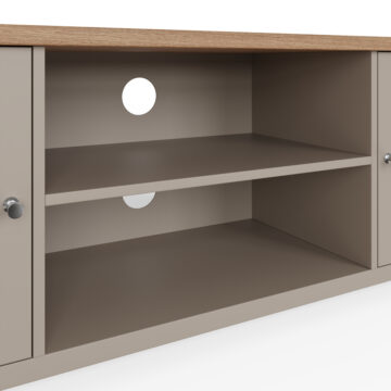 Fife Grey 2 Door TV Cabinet 130cm