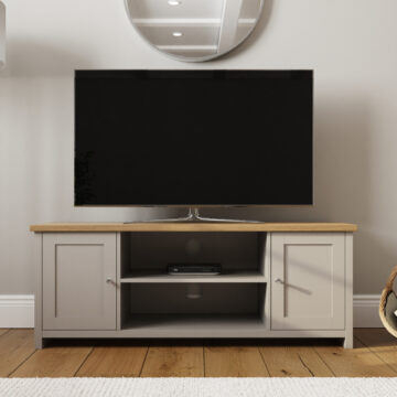 Fife Grey 2 Door TV Cabinet 130cm