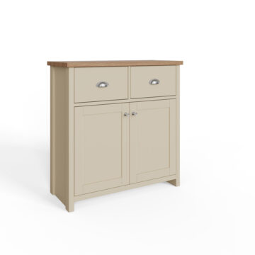Fife Cream 2 Door Compact Sideboard with Drawers