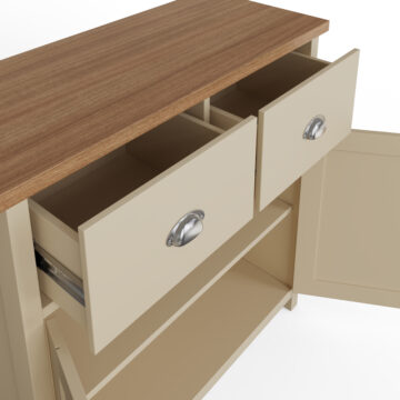 Fife Cream 2 Door Compact Sideboard with Drawers
