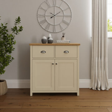 Fife Cream 2 Door Compact Sideboard with Drawers