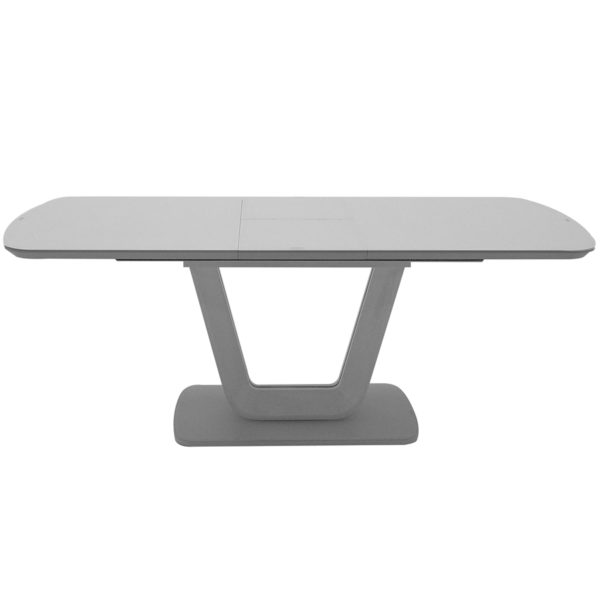 Carnoustie Extending Dining Table | Light Grey Matt | Part Assembled